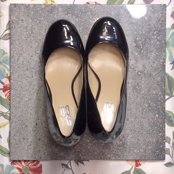 🖤 Nine & Co. JEtoile Black Faux Patent Round Toe Classic Heels Sz.9 - Picture 5 of 5